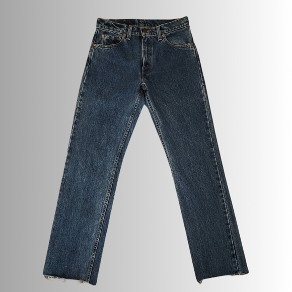 Vintage x 80s Levi’s 505 Original Fit Straight Leg Blue Indigo Jean - Picture 4 of 11